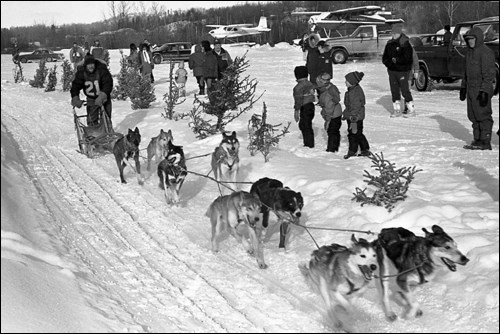 The Flin Flon Friendship Centre’s sled dog races in 1992 or 1993.