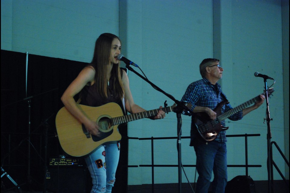 Stephanie Rose and her band made their way from Debden to Humboldt to kick the 2017 Summer Sizzler with a concert on June 14. Considering the questionable weather, the concert was moved from Civic Park to the Humboldt Curling Rink. photo by Becky Zimmer
