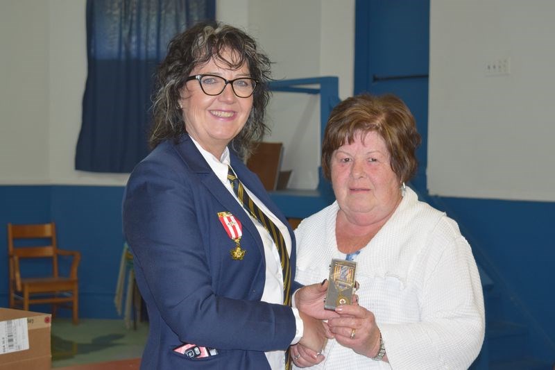 Gina Rakochy, 2017 president, Canora branch, presented the past year’s Legion awards. With Rakochy, from left, are: Carol Sleeva, secretary award; Lorie Negraeff, membership chair award; Padre Wilfred Michaels, chaplin pin award; and Pat Thompson, service award for going beyond normal membership duties to support the Legion. Also receiving Legion awards, but absent from the photographs, were Deb Gabora, house chairman and Val Morozoff, treasurer.