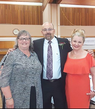 The Christ the Teacher Association Superannuation Banquet took place June 8, with three teachers superannuating. They are, from left; Christine Shuya, Michael Malayney, and Valerie Thiessen.