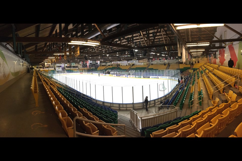 The Art Hauser Centre in Prince Albert still has an old-school charm to it along with the modern day nuances that are needed to host a team in the Western Hockey League like the Raiders. Photo by Lucas Punkari