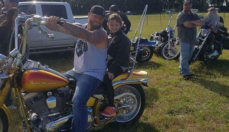 The RHF Bike Rally organizer, Dawson Ramsay posed for a photo with Serenity Fabrick of Yorkton, one of the recipients of a portion of the proceeds raised.