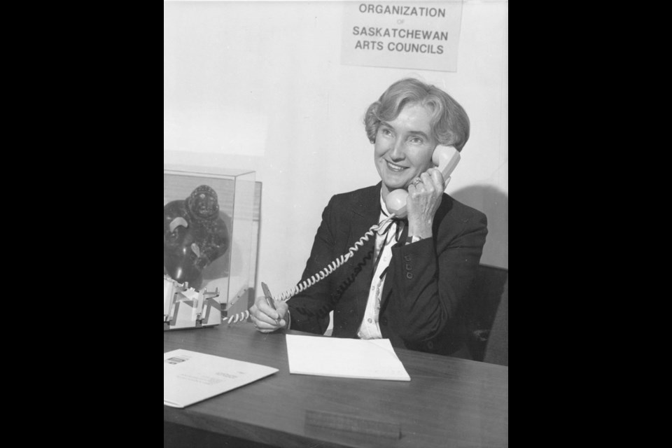 Estevan’s Marguerite Gallaway, pictured in 1974, was the first executive director of the Organization of Saskatchewan Arts Councils. She played a key role in starting up arts councils and bringing cultural events to smaller communities. Photo submitted