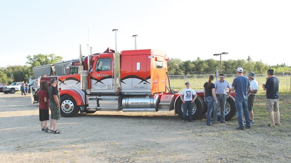 It was an evening to bring some lawn chairs and check out a row of diesel trucks and the modern shop at Dynasty Diesel and Repair in Yorkton as they held an open house Saturday. It was also a chance to enjoy some burgers with the proceeds being donated to Good Spirit Bible Camp.