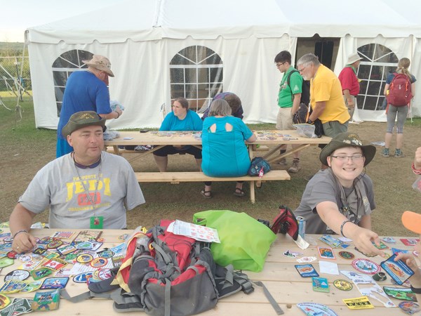 Yorkton Scouts taking in the fun and activities at the Canadian Jamboree in Nova Scotia.