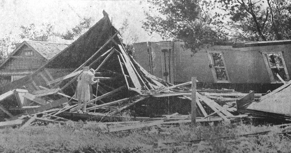 Some of the damage to Kamsack homes, as photographed by the Yorkton Enterprise’s photographer at the time, Eddie Saher.