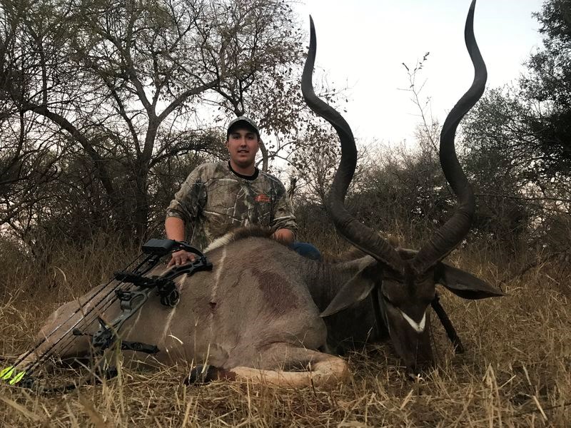 During a July hunting trip in 鶹Ƶ Africa for the TV program The Real Deal, Calin Bugera of Rhein used his bow to shoot this kudu, which is a species of antelope. The ivory-tipped horns are nearly 56 inches high.