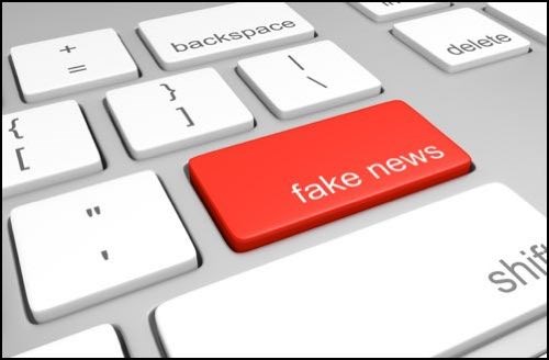 Fake news on keyboard
