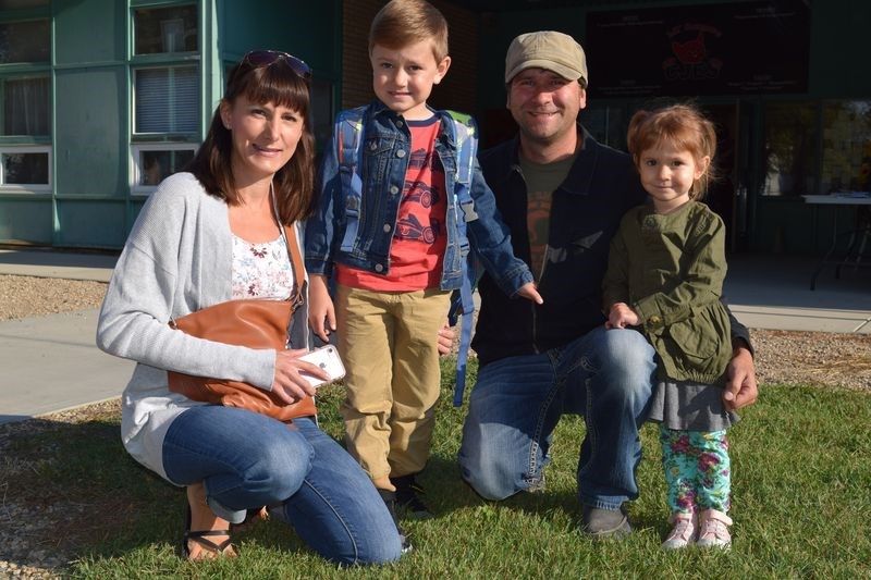 Along with their parents Garett and Brie-Anne Keyowski, three-year-old Layla wished her brother Jevon well as he started his first day in Grade 1 at Canora Junior Elementary School (CJES) on September 5.