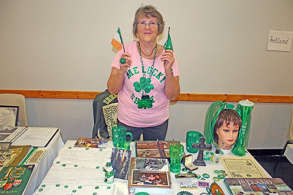 Margaret Jardine shows off her Irish heritage at the Culture Days celebration in White Fox Sept. 30. Review Photo/Devan C. Tasa