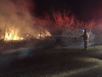 Will Smith of the Canora & District Fire Department battled the fire near Good Spirit Lake on October 18.