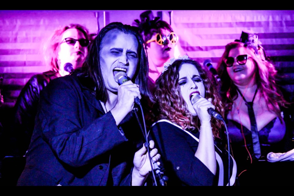 Kevin Imrie and Emily Sparling perform in the Rocky Horror Show at Johnny's Social Club on Oct. 27.