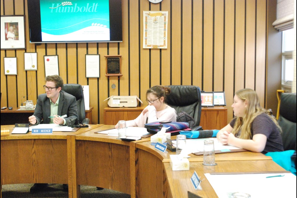 These youth are interested in what is going on in the city and they are lending their voice to the City of Humboldt Youth Council that held their first meeting on Oct. 30. Pictured (L to R): Colby McClelland, Hannah Mulhern, and Payton Klitch