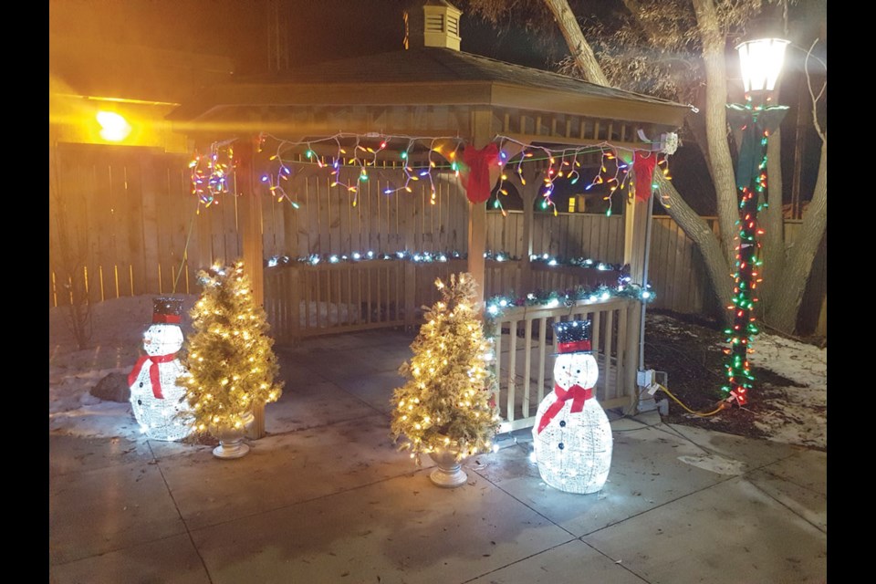 The trees in front of the Lampman Community Health Centre have some new decorations, thanks to the work of volunteers and some fundraising. Photo submitted