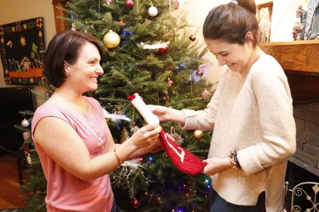 Liza with stocking