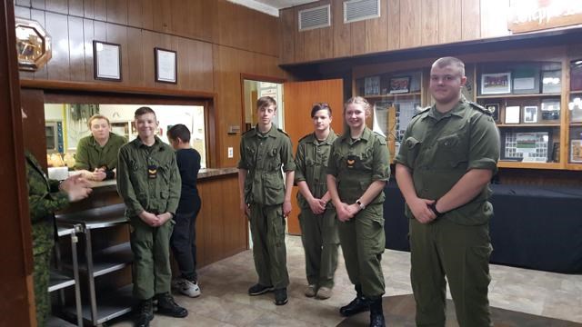 Cadets volunteering