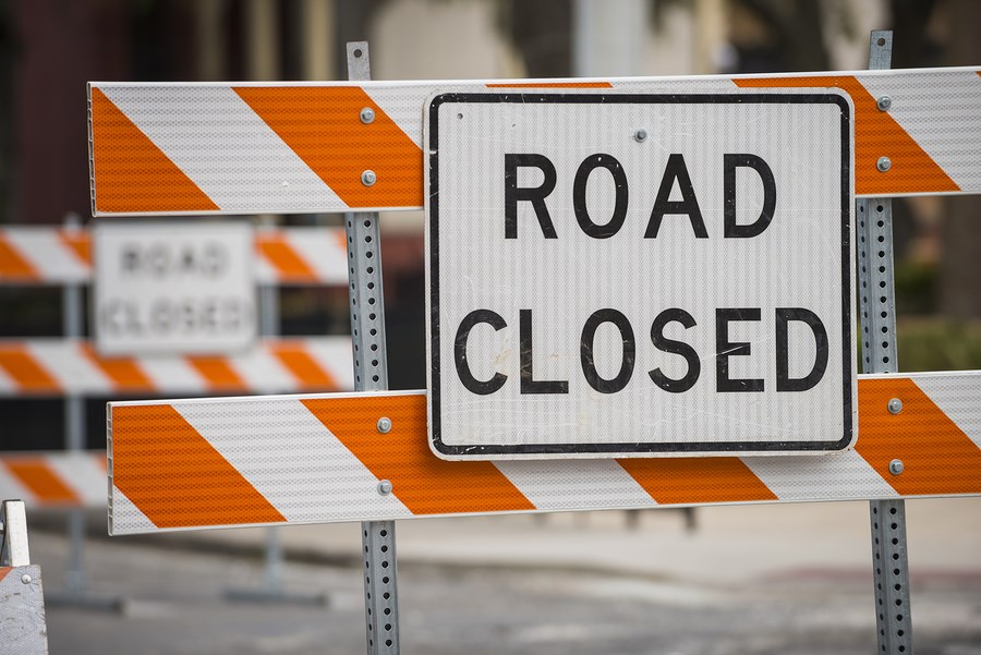closed lane