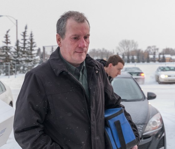 Gerald Stanley arrives at the courthouse in the morning of the fifth day of the trial.