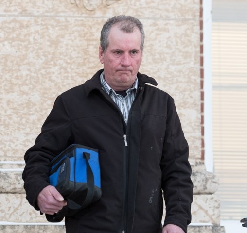 Gerald Stanley leaves the courthouse at the end of the day after giving his testimony of the events on Aug. 9, 2016.