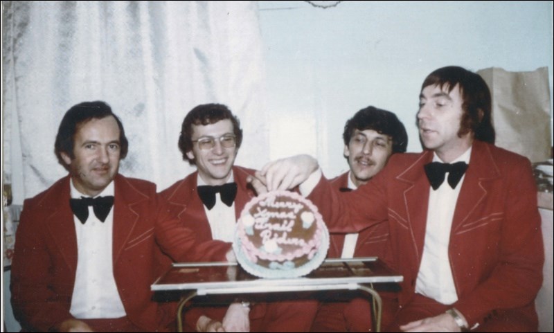 The Trail Riders, left to right, Ralph Donahue, Larry Gertner, Larry Symynuk and Bill Haffermehl, circa 1975.