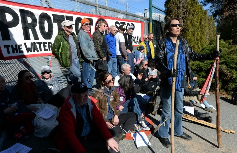 Burnaby protest Kinder Morgan March 22 2018