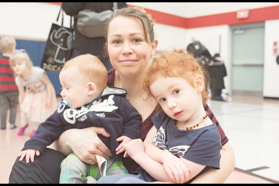 Mother Chrystal Wyatt joined her son Brody and her daughter Averi-ann at the event.