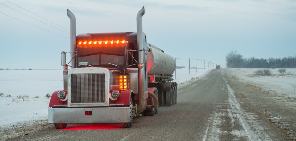 Truck at Macoun frac