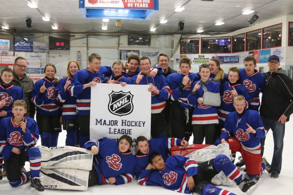Preeceville Bantams win A banner in Major Hockey League