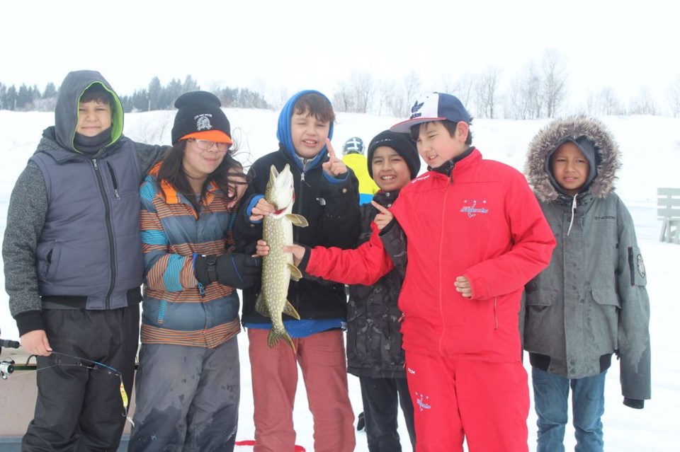 Group with fish