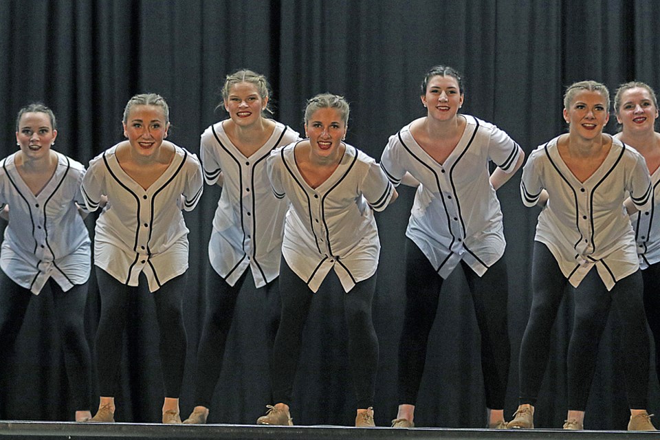 The Tisdale Dance Centre’s 15 and 16-year old large tap group performed We Will Rock You at the tenth annual Dance Experience, held from from April 18 to April 22. Photo by Devan C. Tasa