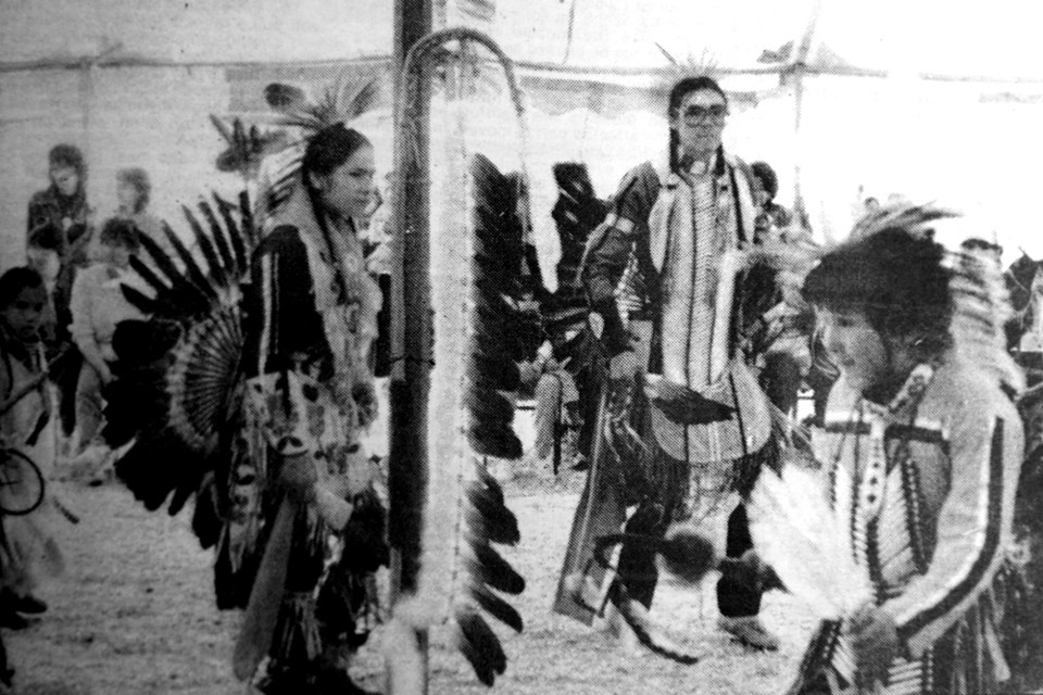 May 12, 1988 was a day of celebration for the Kinistin Saulteaux Nation. That was the day the nation's name was changed to Kinistin. It was also a day to celebrate the treaty and the fact the federal government decided to contribute money towards building a new band hall. File photo by Karen Cay