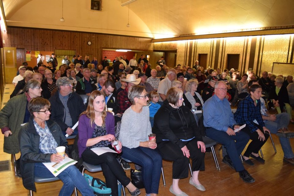 Approximately 150 concerned residents of the RM of Keys filled Rainbow Hall in Canora for an informational meeting on May 3.
