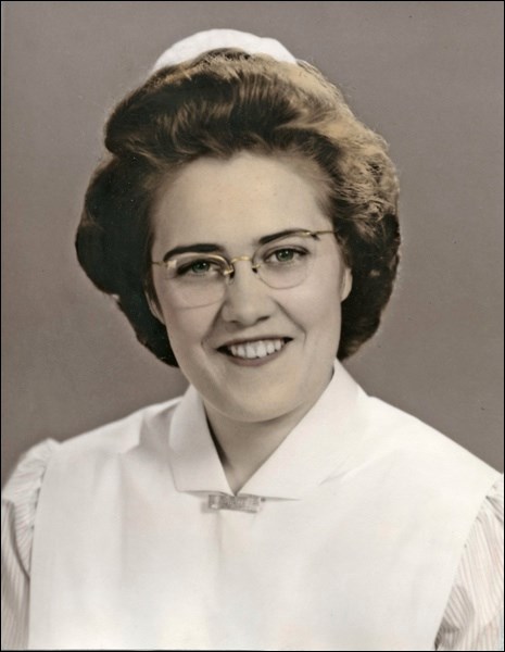 Newly minted Registered Nurse Leola Macdonald in 1951.