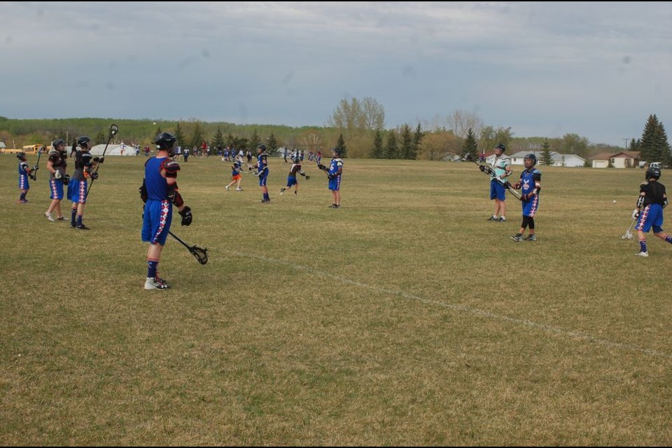 The Sturgis Lacrosse senior team is coached by Brad Cameron and meets on the field twice a week.