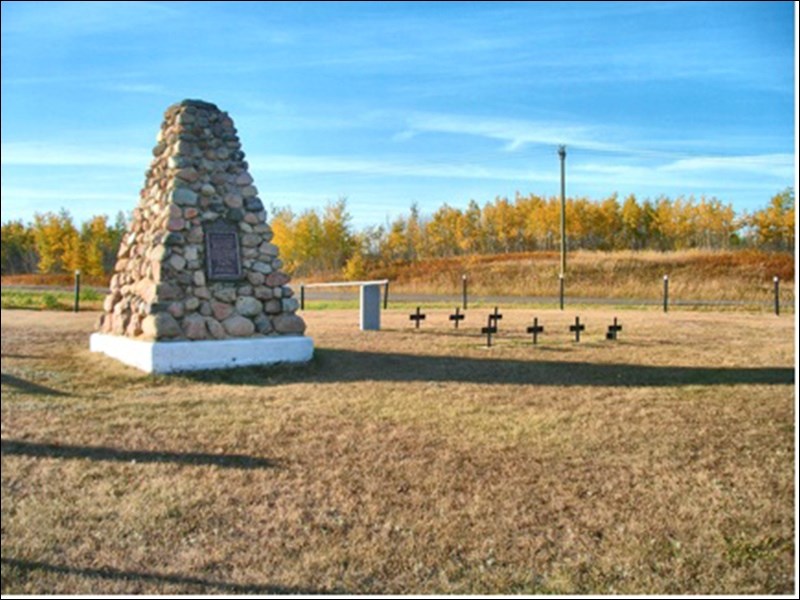 Frog Lake Historic Site Monument and 1885 victims’ graves. Photos submitted