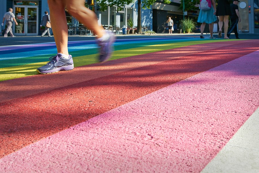 rainbow crosswalk