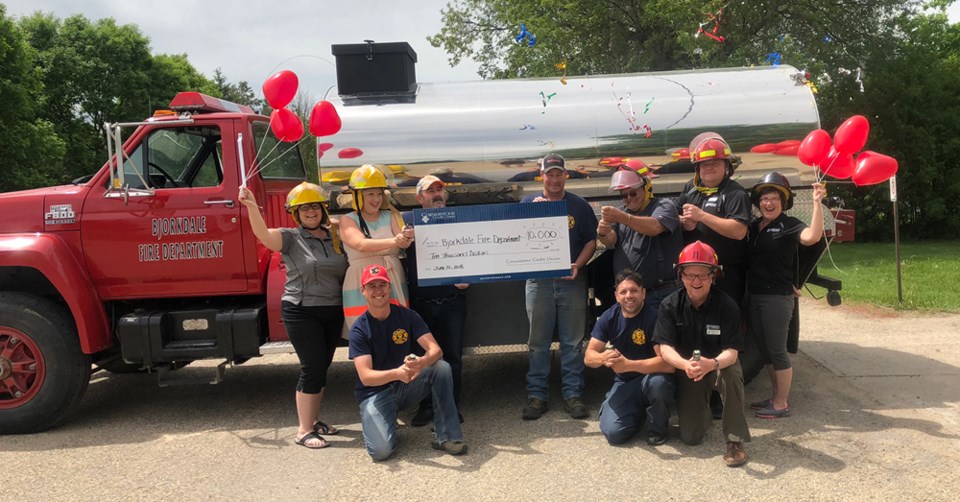 Bjorkdale Fire Department Donation