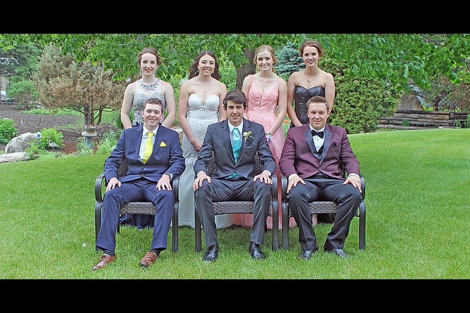The seven Arborfield School graduates are, from left and starting in the back, Lauren Soucy, Sarah Wassill, Shayla McKee and Emma Johnson. In front are Evan Bronner, Marc Daoust and Tristin Moyen. Submitted photo