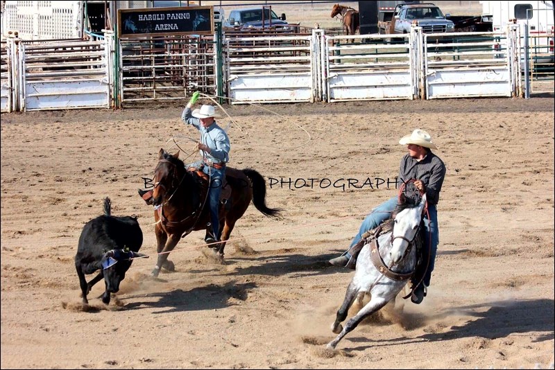 Clay Ellis competes in team roping.