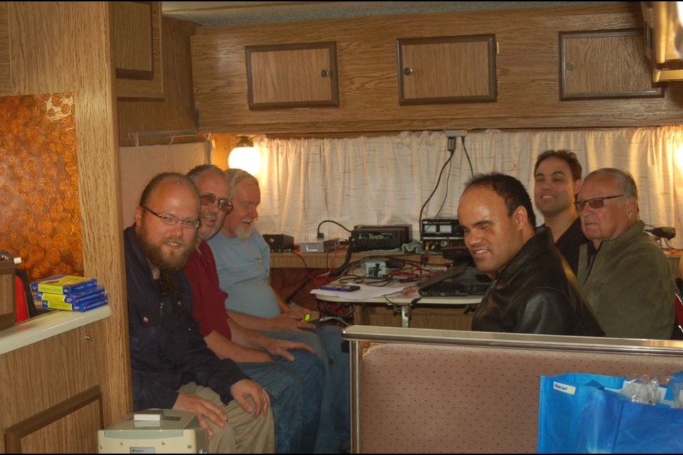 Amateur ham radio operators who posed for a photograph during the Amateur Radio Club in a field day in Sturgis on June 23 and 24, from left, were: Craig Larson, Hein Bertram, Bob Drayer, Chris Yelinek, Grant See and Devon Yelinek.