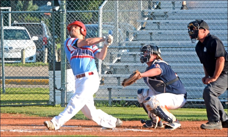 Good Ol' Baseball Game — Patience paid off for fans in attendance at the North Battleford Beavers playoff game last Friday. With bases loaded in the seventh, Ryan Shepherd scored the winning run for a walk-off against the Unity Cardinals. Photos are from the first inning of Friday’s game. Game 2 takes place in Unity Tuesday at 7:30 p.m., and Game 3, if necessary, is scheduled for Wednesday at 7:30 p.m. Photos by Marianne Meunier