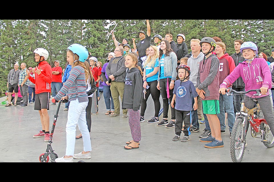 Plenty of Melfort youth were around for the grand opening of the city's new skate park July 24. Photo by Jessica R. Durling