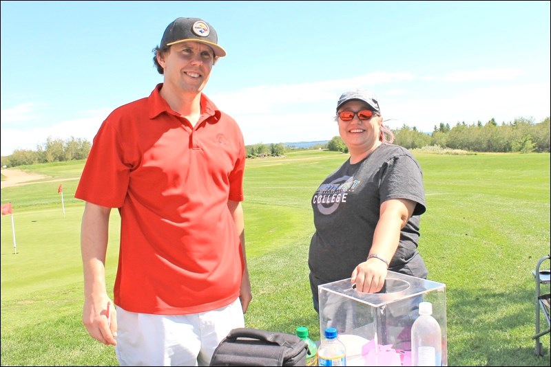 United Way executive members chair Monte Migneault and vice-chair Jennifer Rooke at the tournament. Photos submitted