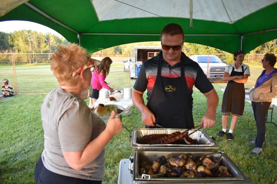 Jared Ruf of In Good Taste Catering of Togo, again supplied the barbecue meal for Smoke on the Water on August 3.