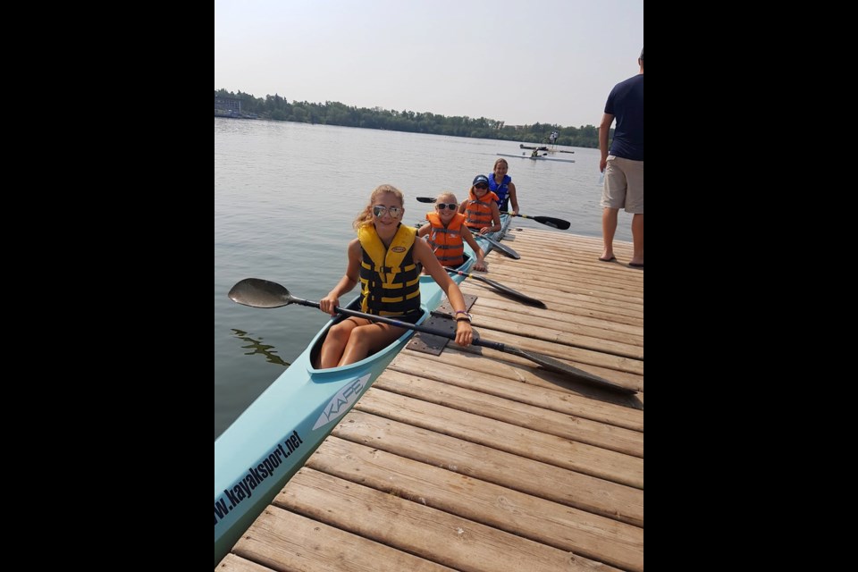 The Womens K4, Josh-lynn Kohut, Tayja Kohut, Elia Biolme and Sophie Smith.