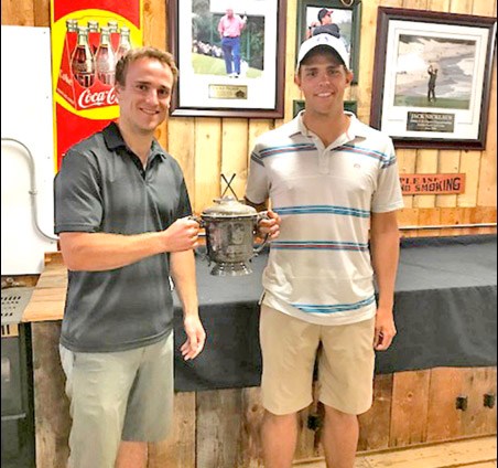 Derek Welford, Meota Lakeside Golf Club Championship tournament organizer, left, with Club Champion, Tyler Wilson, right. Photos submitted by Lorna Pearson