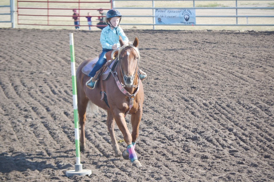 Paisley McIntyre was among the participants in the children’s rodeo.