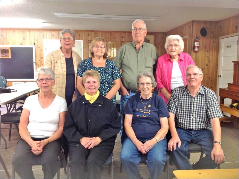 Top scores in the Moeta shuffleboard tournament were earned by: back row - Maureen Campbell, Verna Chatfield, Maurice Bru, Lorna Pearson; front row - Donna Lambert, Sharon Zarry, Cora Christiansen and Nestor Fransoo. Photos submitted by Lorna Pearson