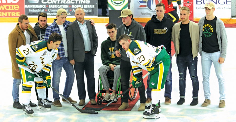 Humboldt Broncos Puck Drop