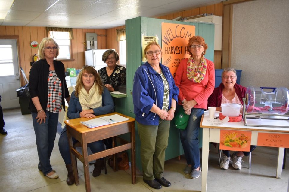 Museum board members and volunteers who helped organize and present the Harvest Time celebration on September 2, from left, were: Darlene Brown, Meagan Peters, Colleen Bernard (volunteer), Lydia Cherkas (chair), Connie Mckay and Betty Dix.